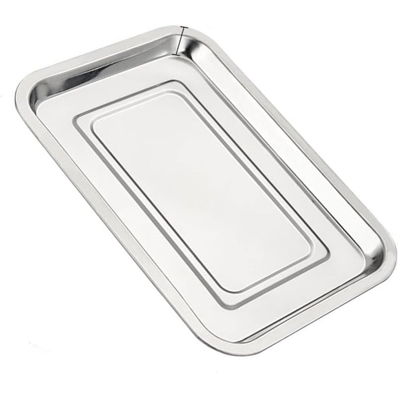 GENERICO - Bandeja Rectangular Fuente De Horno Acero Inoxidable 32x22cm