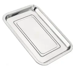 GENERICO - Bandeja Rectangular Fuente De Horno Acero Inoxidable 32x22cm