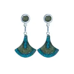 ALUNA JOYAS - Aros Plata Mujer Jade