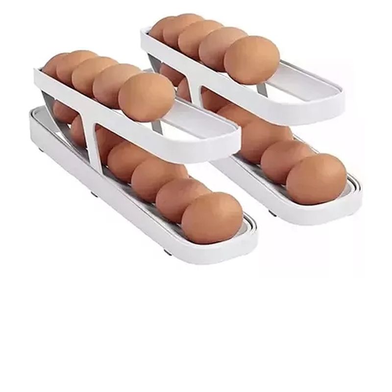 GENERICO - Pack 2 Organizador De Huevos Rodantes
