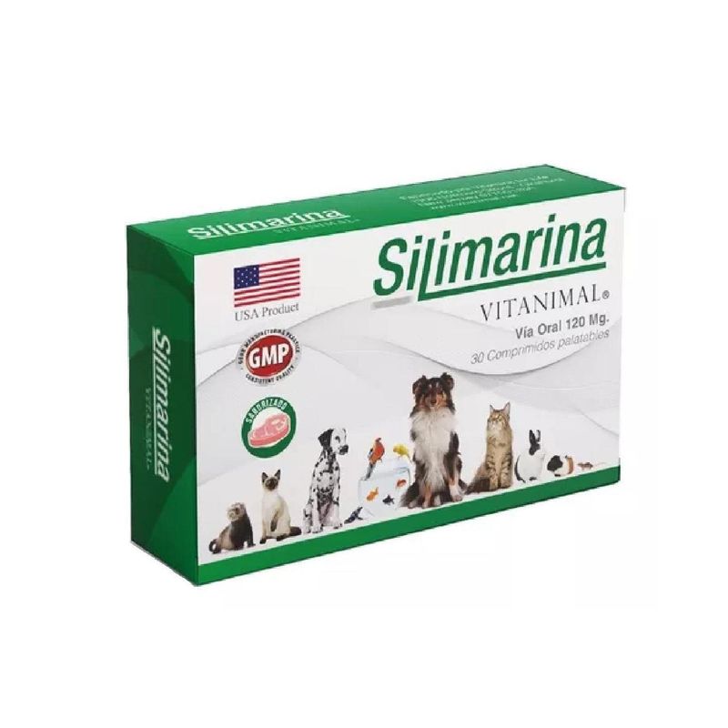 GENERICO - Silimarina Vitanimal Oral 30 comprimidos palatables - 120mg