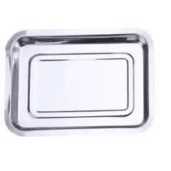 GENERICO - Bandeja Rectangular Fuente De Horno Acero Inoxidable 36X27 cm