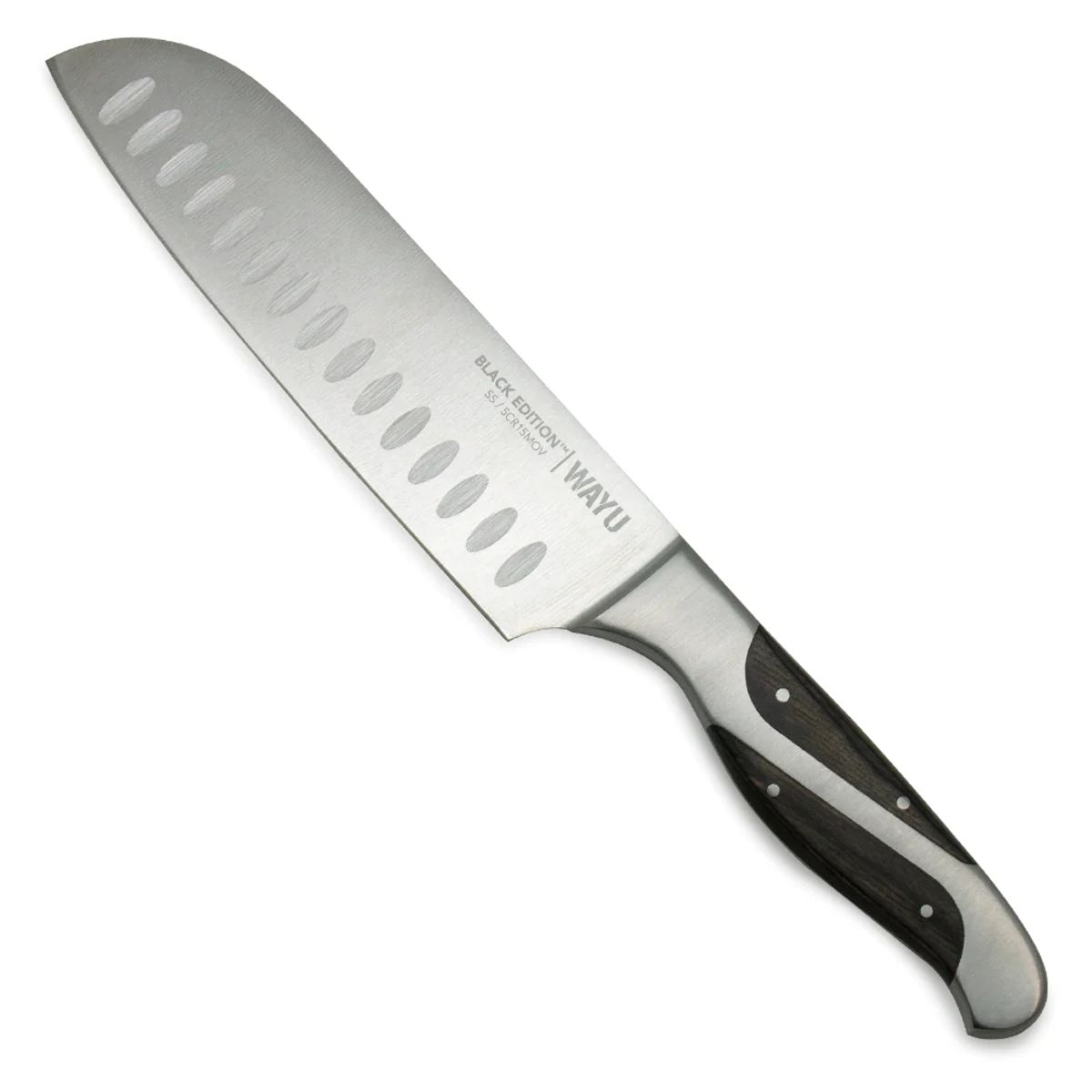 WAYU - Cuchillo Santoku Black Edition 34cm Wayu Acero Inoxidable