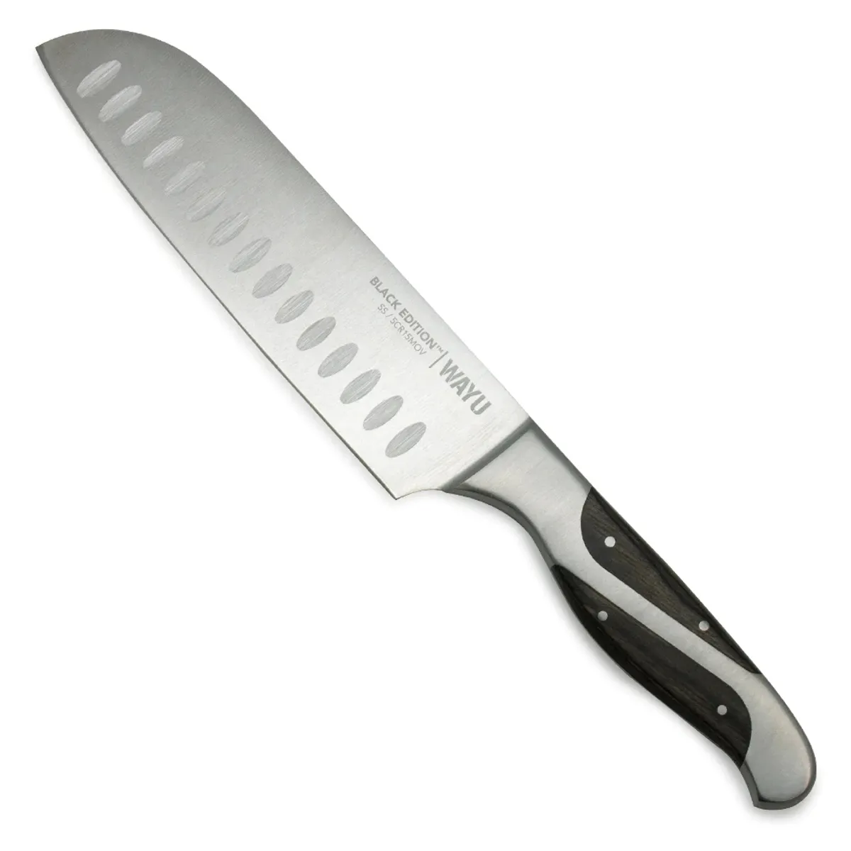 WAYU - Cuchillo Santoku Black Edition 34cm Wayu Acero Inoxidable