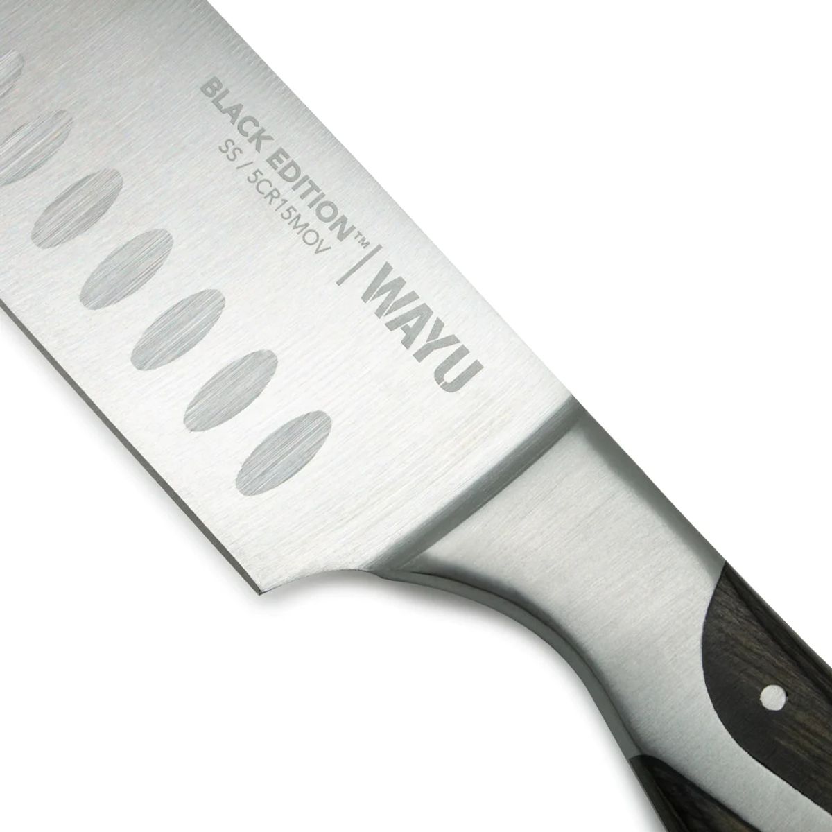 WAYU - Cuchillo Santoku Black Edition 34cm Wayu Acero Inoxidable