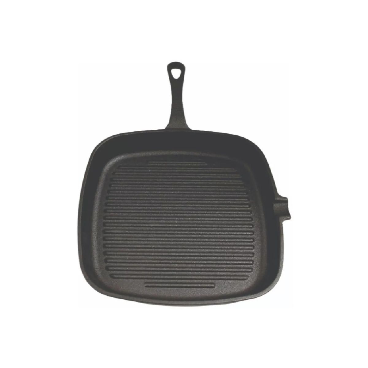 GENERICO - Sartén Cuadrada Hierro Fundido Antiadherente Plancha Grill