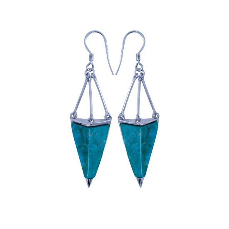 ALUNA JOYAS - Aros Plata Mujer Turquesa