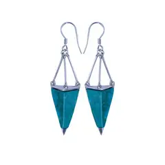 ALUNA JOYAS - Aros Plata Mujer Turquesa