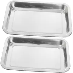 GENERICO - Bandeja Rectangular Fuente De Horno Acero Inoxidable 35x45 cm
