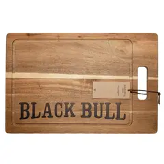 BLACK BULL - Tabla Madera Acacia 45Cm Asados Cocina Natural Carne