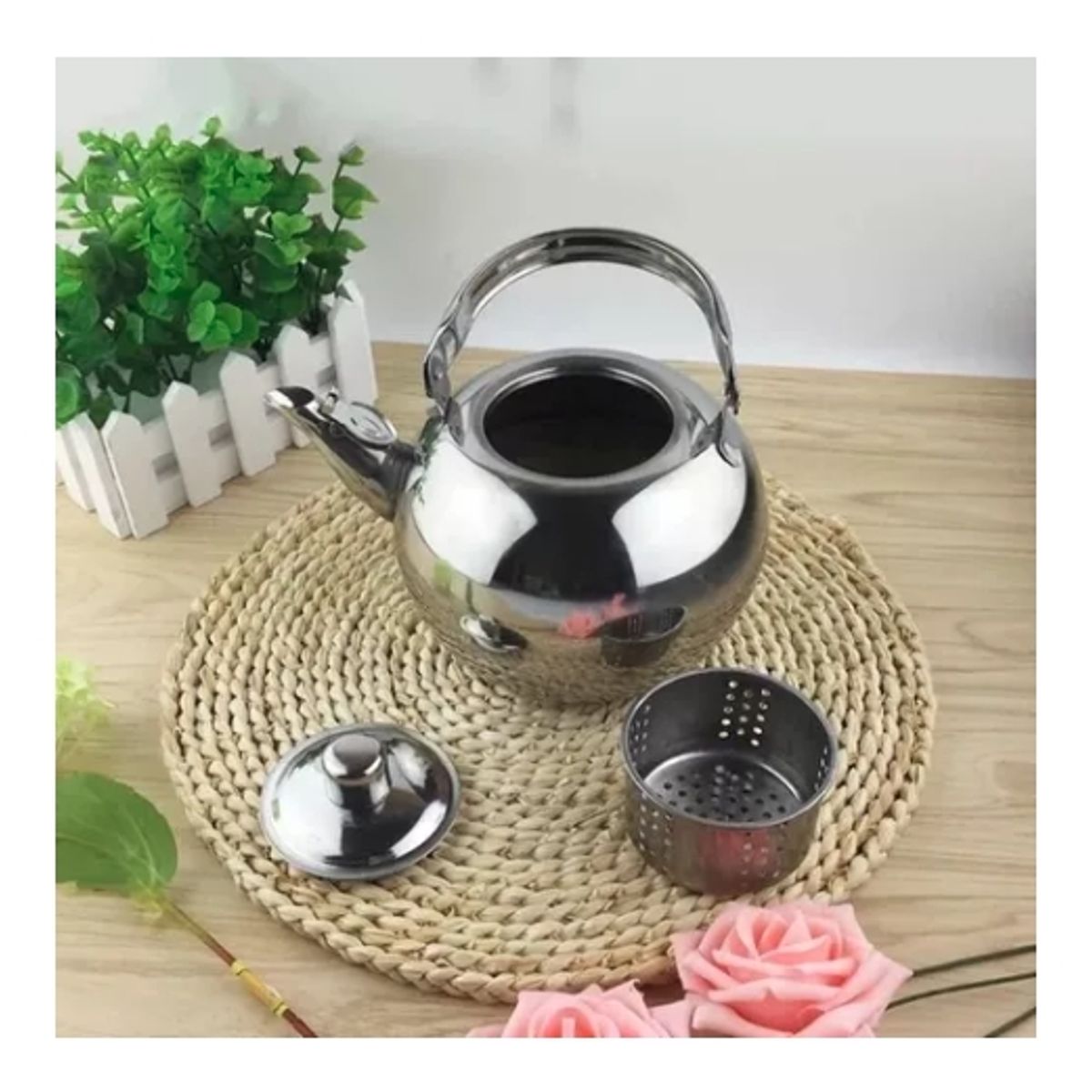 GENERICO - Tetera Acero Inoxidable Con Filtro Té Infusiones Agua