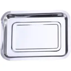 GENERICO - Bandeja Rectangular Fuente De Horno Acero Inoxidable 50x35 cm