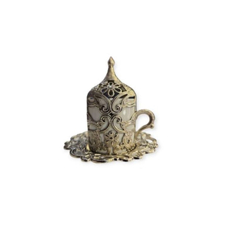 SENA - TAZA TURCA PARA EL CAFÉ COLOR PLATEADO