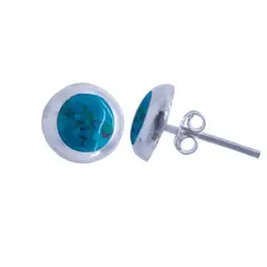 ALUNA JOYAS - Aros Plata mujer crisocola Amanda