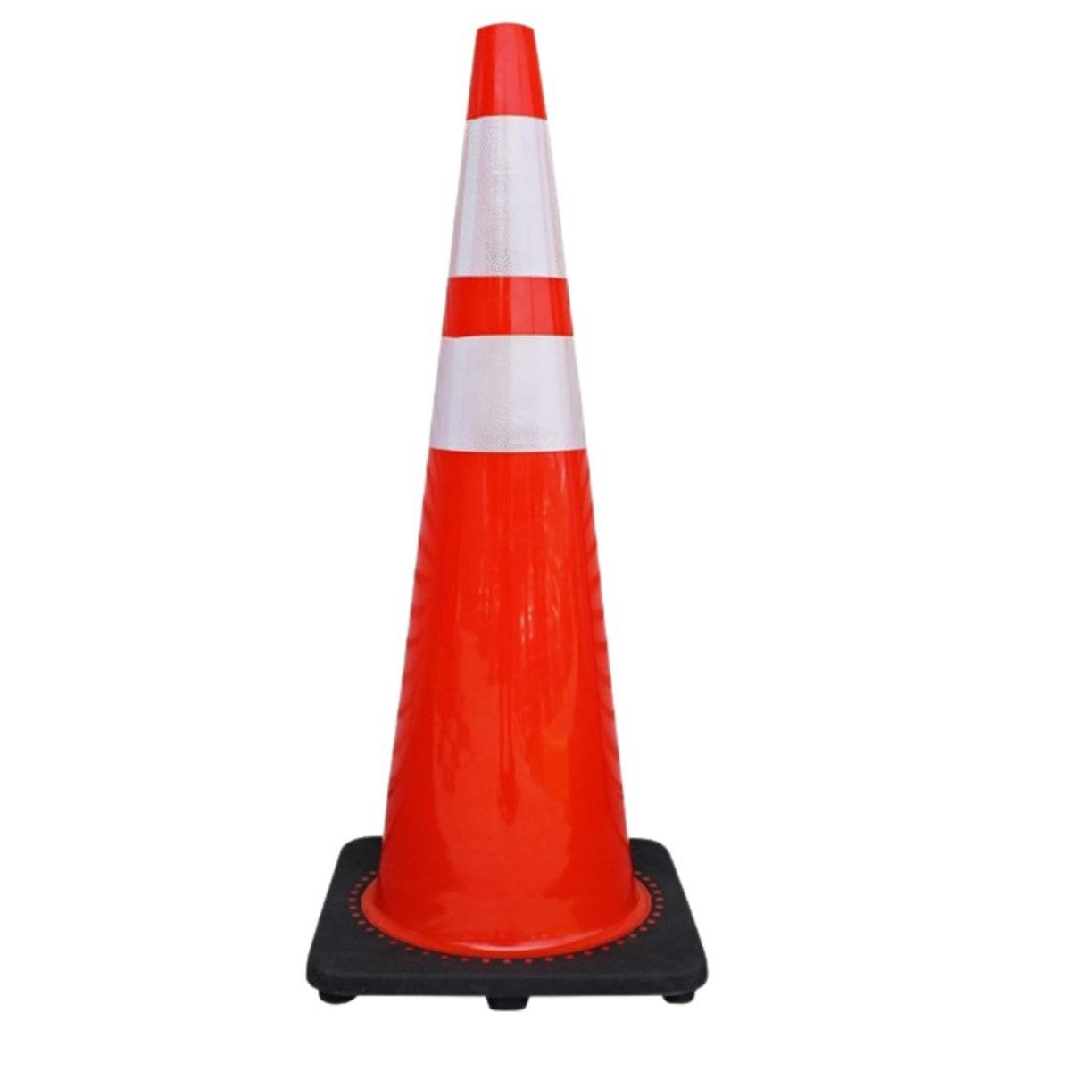 GENERICO - CONO DE SEGURIDAD VIAL 36" (90CM) 4.5 KG ANTIVIENTO