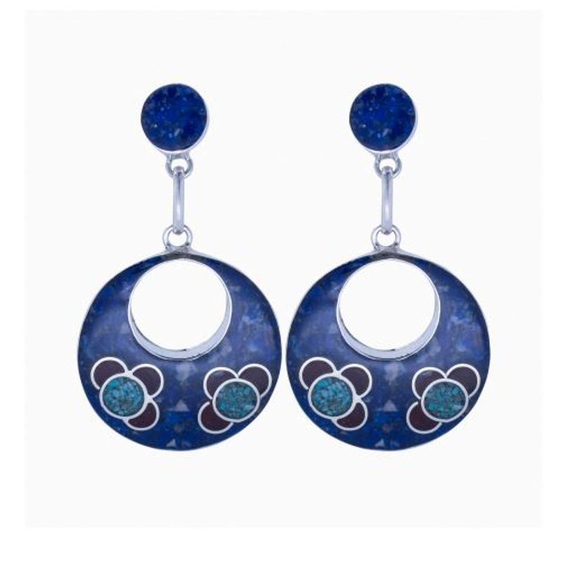 ALUNA JOYAS - Aros Plata Mujer Flores