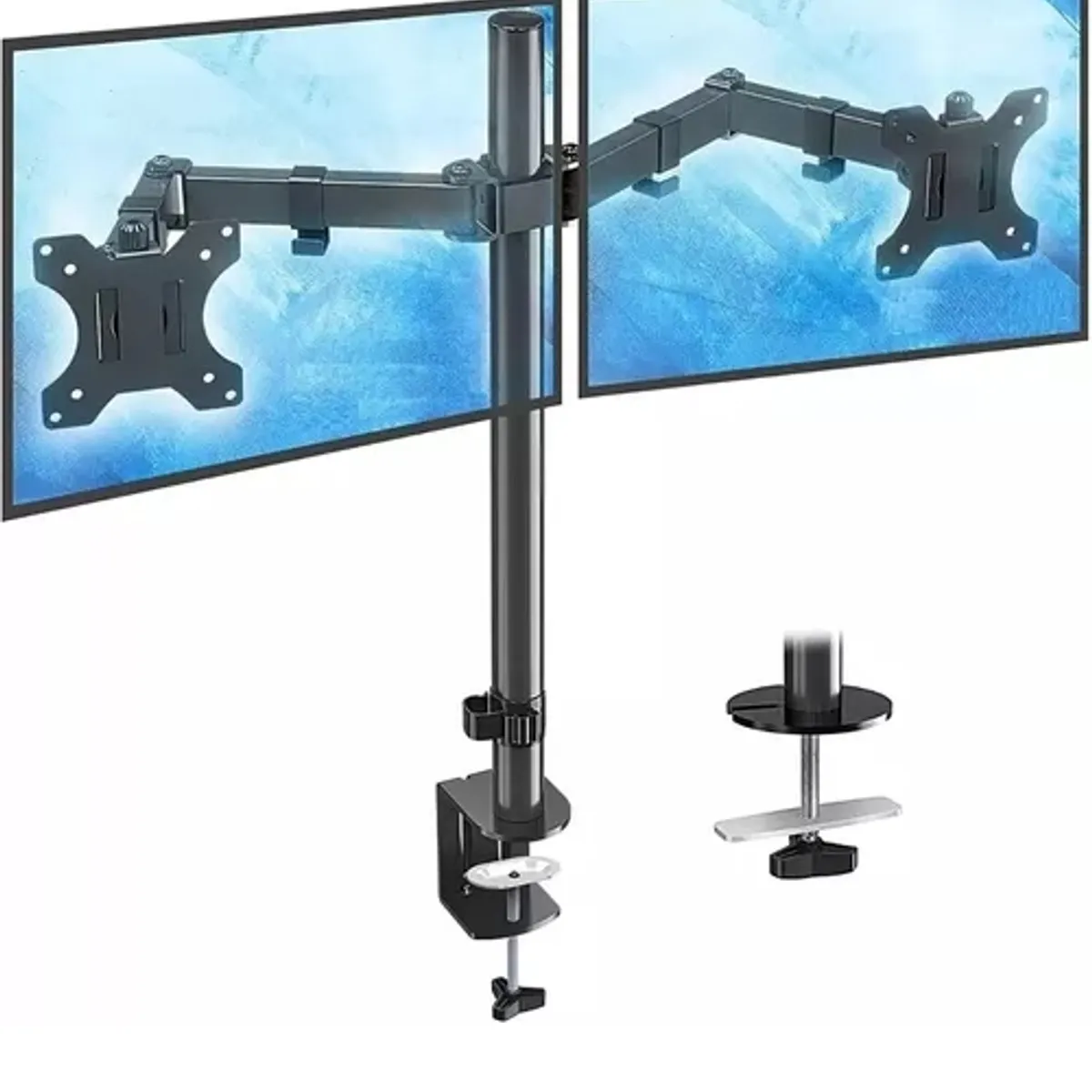 GENERICO - Soporte Para 1 o 2 Monitores (10" - 27") Soporte Doble