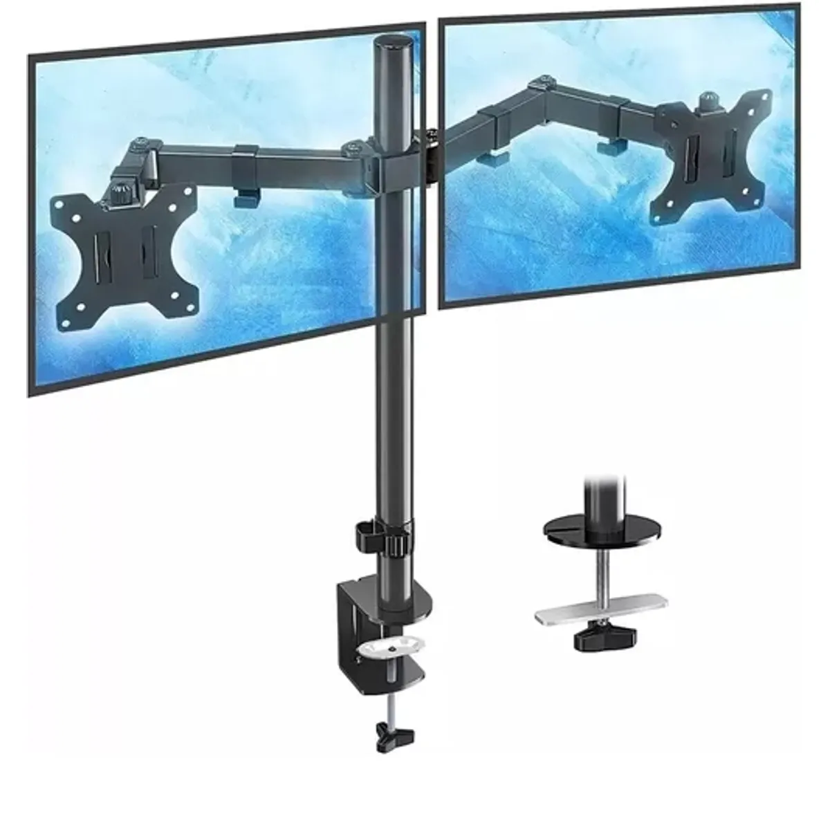 GENERICO - Soporte Para 1 o 2 Monitores (10" - 27") Soporte Doble