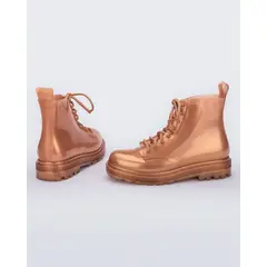 MELISSA - Botin Mini Coturno Infantil Marron Perlado.