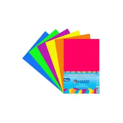 HAND - Pack 60 Hojas Cartulinas Fluorescente 25x35cms Colores - SC