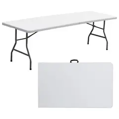 GENERICO - Mesa Móvil Plegable de Plástico Resistente