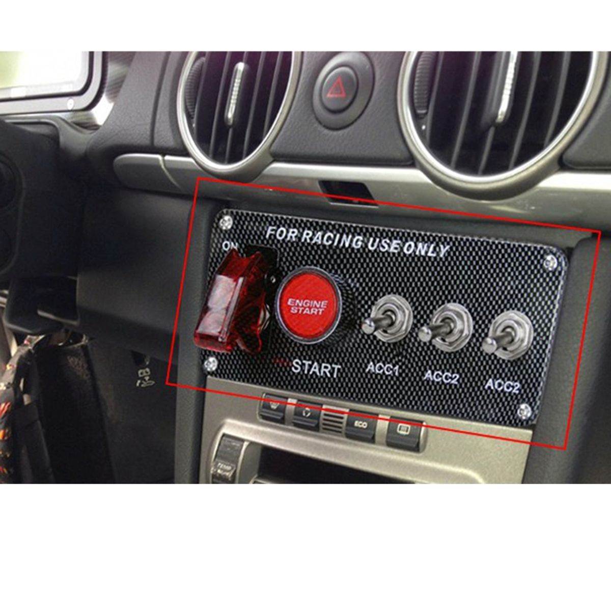 GENERICO - Botonera Encendido Swicht Triple Auto Racing Tuning Karvas