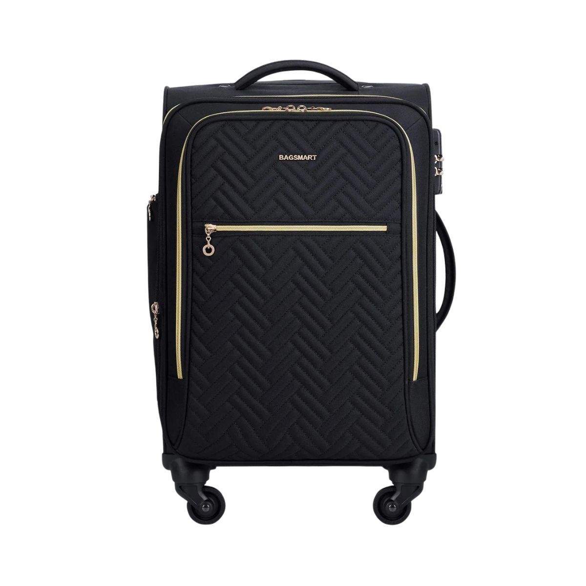 BAGSMART - Bagsmart Maleta de Mano Bonchemin Expandible 43L-51L Acolchada Negra