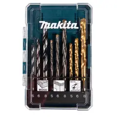 MAKITA - Set 9 Brocas Madera Metal Mampostería + Estuche