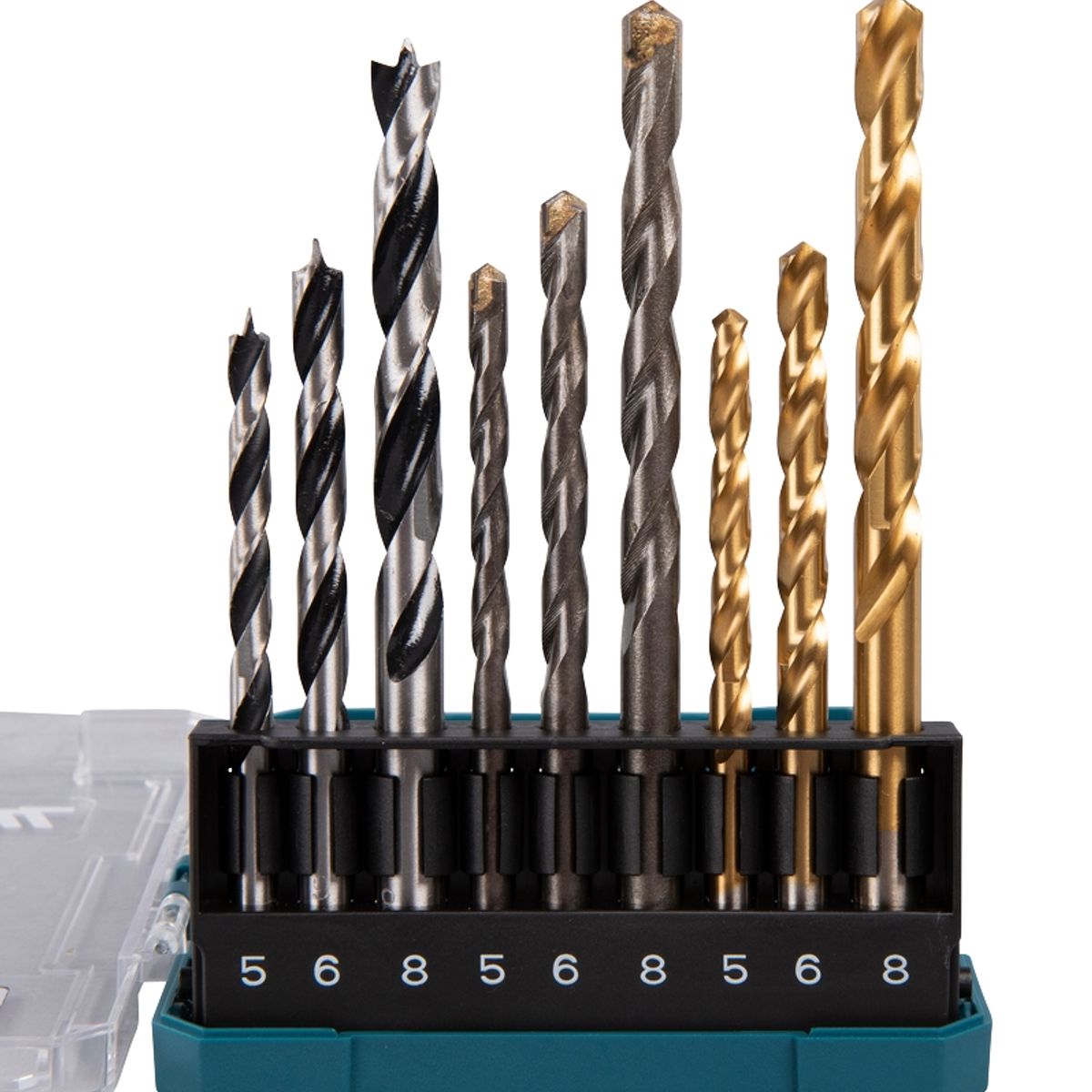MAKITA - Set 9 Brocas Madera Metal Mampostería + Estuche