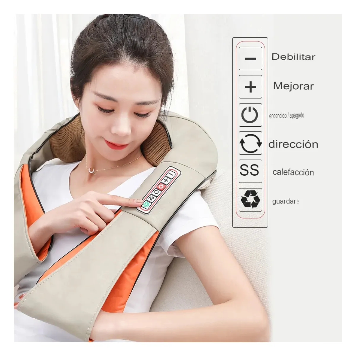 GENERICO - Masajeador Eléctrico para Espalda Hombros y Cuello