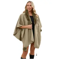TIOZONEY - Chaqueta Efecto Gamuza Mujer