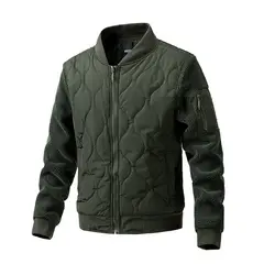 TIOZONEY - Chaqueta con cierre para hombre - Verde
