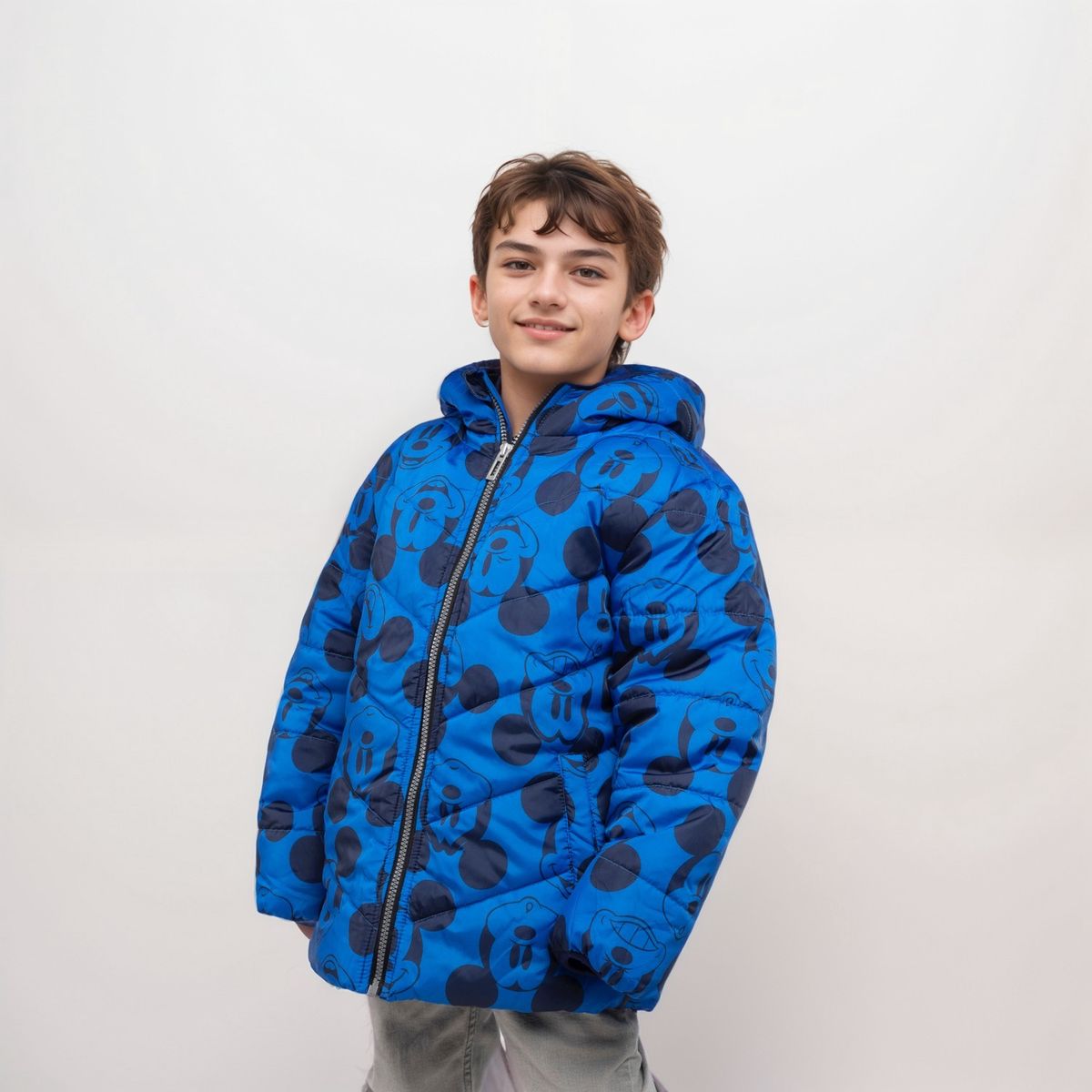 DISNEY - Parka Niño Caras Mickey Azul Disney