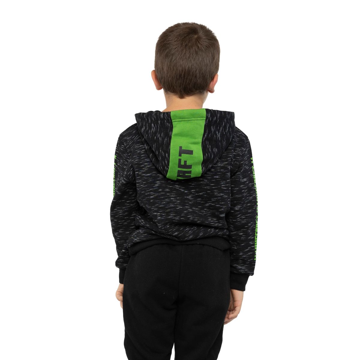 MINECRAFT - Poleron Cerrado Niño Logo Creeper Negro Minecraft