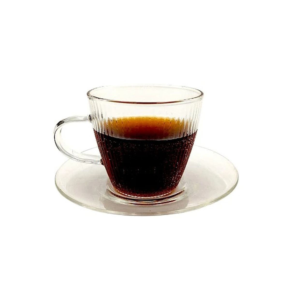 GLASSO - Set 4 Tazas con Platillo 110mL Espresso Glasso