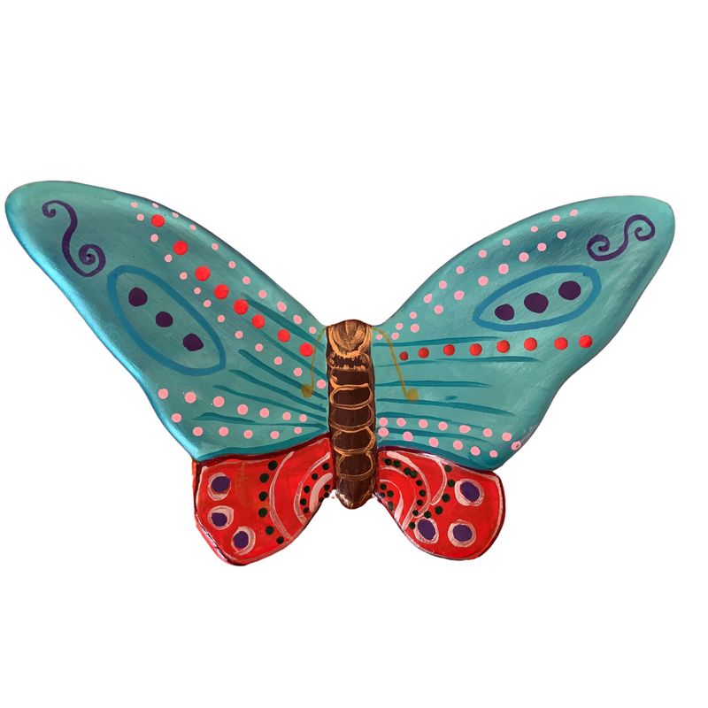 GENERICO - MARIPOSA TURQUESA ROJO