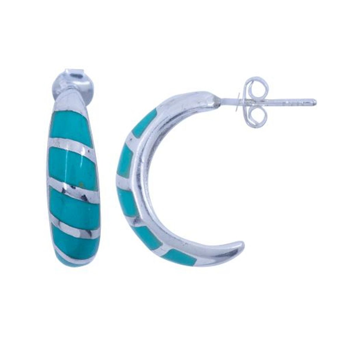 ALUNA JOYAS - Argollas Plata Mujer Turquesa