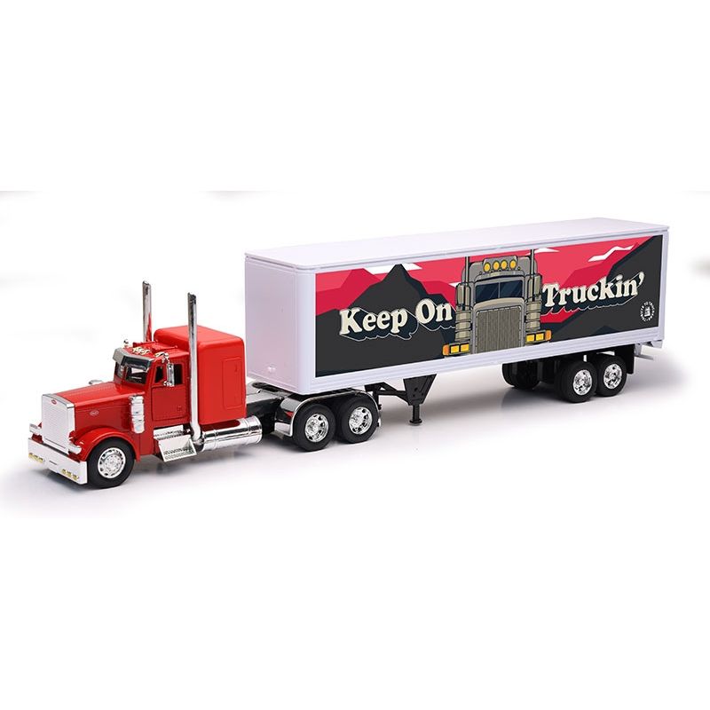 GENERICO - NEWRAY 12363 132 PETERBILT CUSTOM 379 W  DRY VAN TRAILER