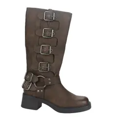 CHALADA - Bota Mujer Café Casual Biker-2