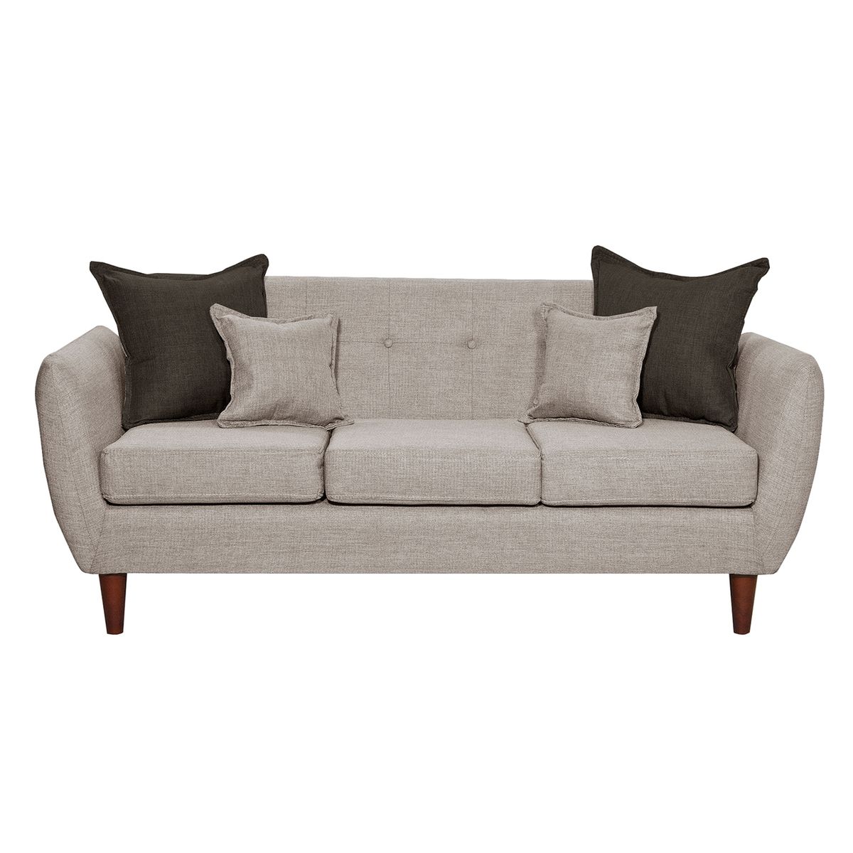 BLACK FACTORY - Sofa 3 Cuerpos Huevito Beige