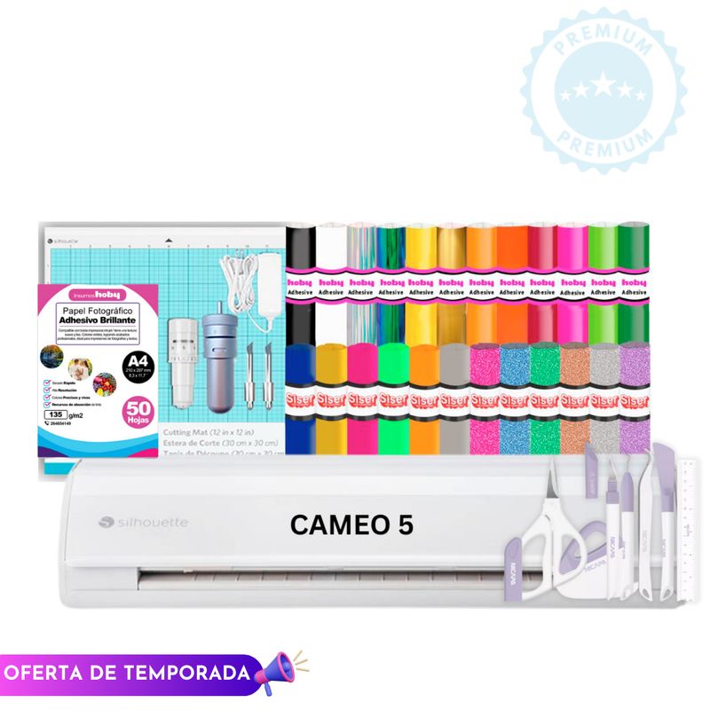 SILHOUETTE - cameo 5 blanca + insumos K132