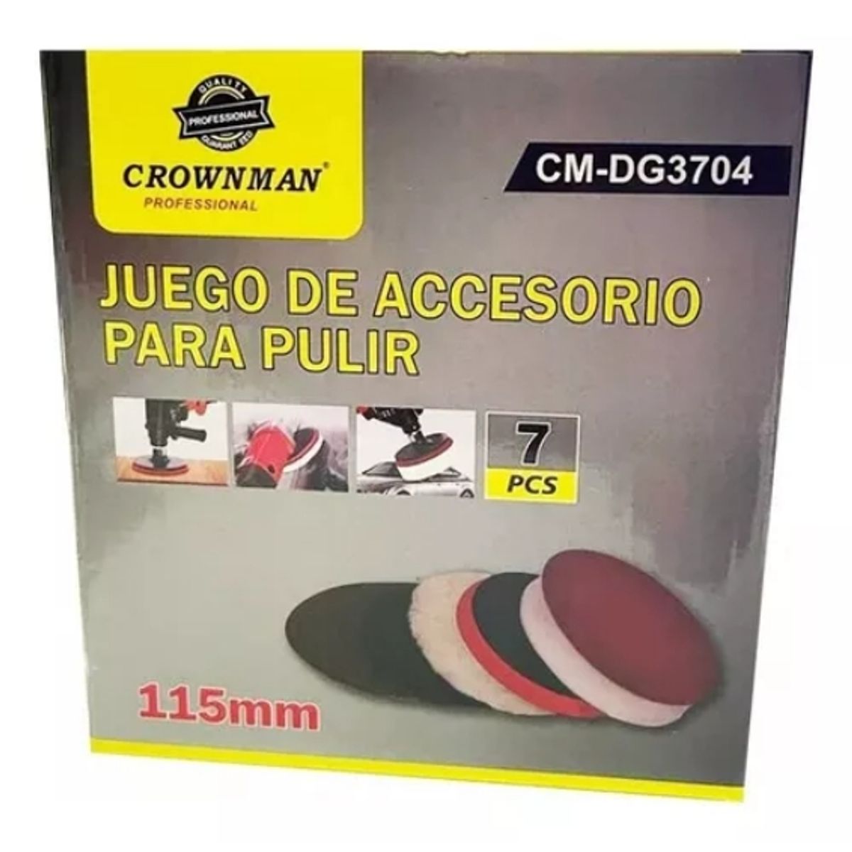 GENERICO - Juego Discos Accesorios Para Pulir 115mm 7 piezas