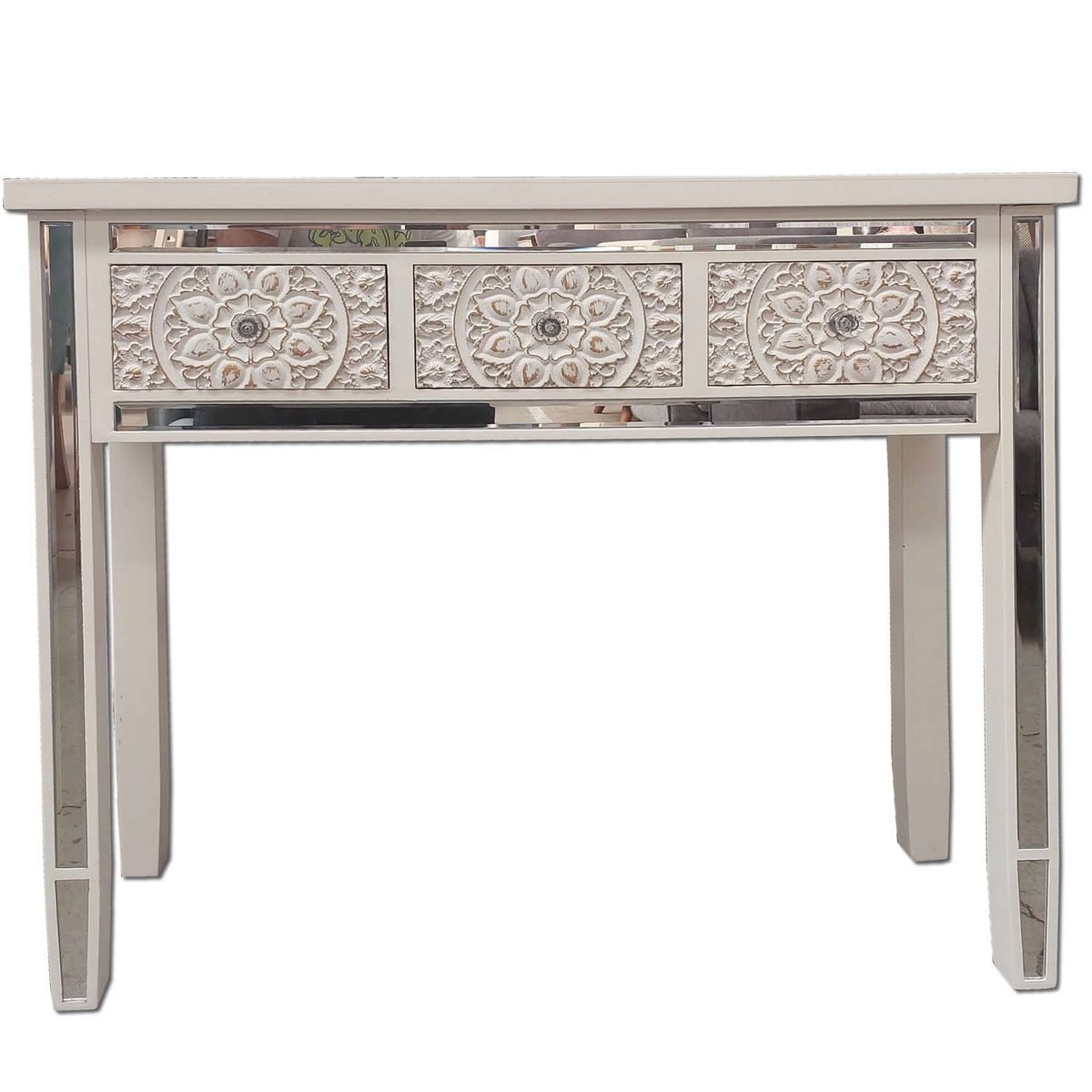 ECOMUSO - Arrimo Toscano Clasico tallado Blanco Espejo Ecomuso 19AF085