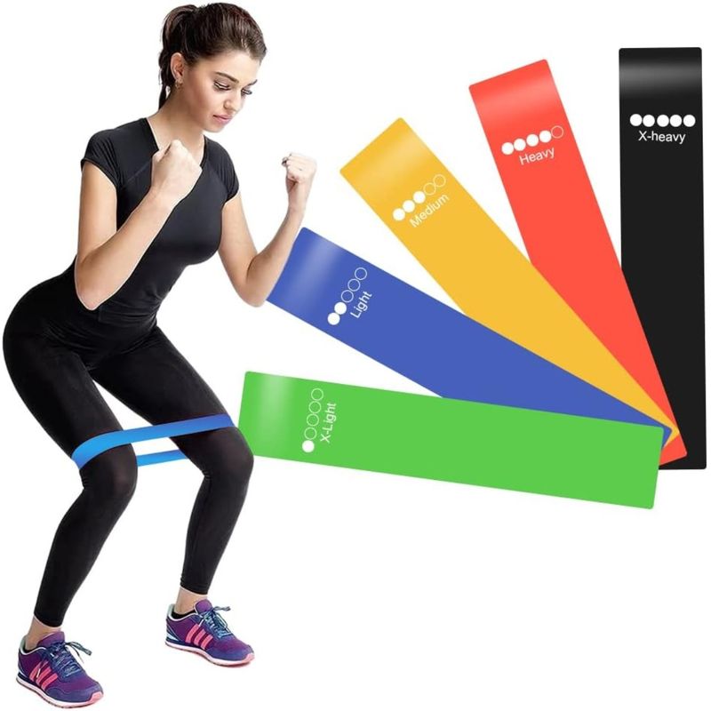 GENERICO - Set de 5 Bandas Elásticas de Fitness para Ejercicios