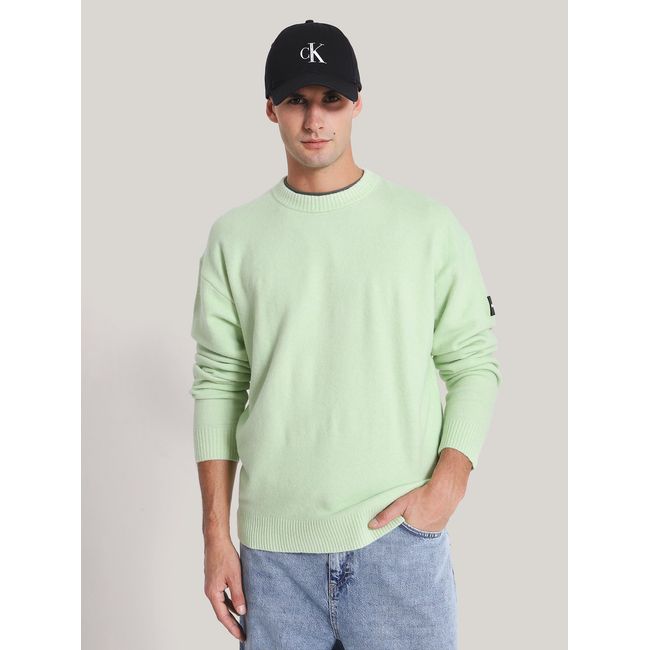 CALVIN KLEIN - Sweater Lycra Blend Verde Calvin Klein