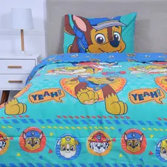 MASHINI - Plumón Cubrecama Infantil Reversible 1.5 Plazas Paw Patrol Triangulo