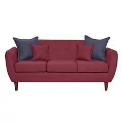 GENERICO - Sofa 3 Cuerpos Huevito Burdeo.