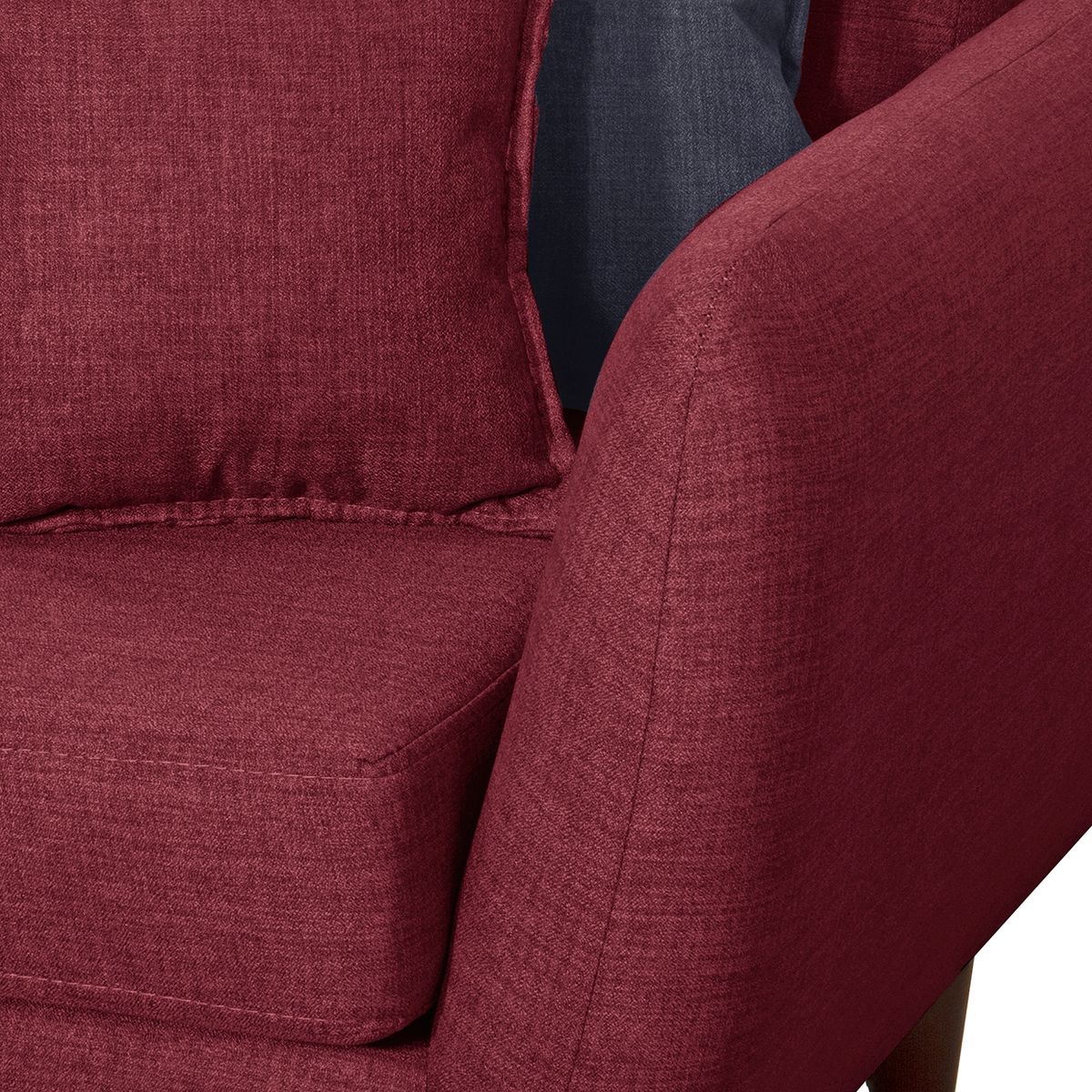 BLACK FACTORY - Sofa 3 Cuerpos Huevito Burdeo.