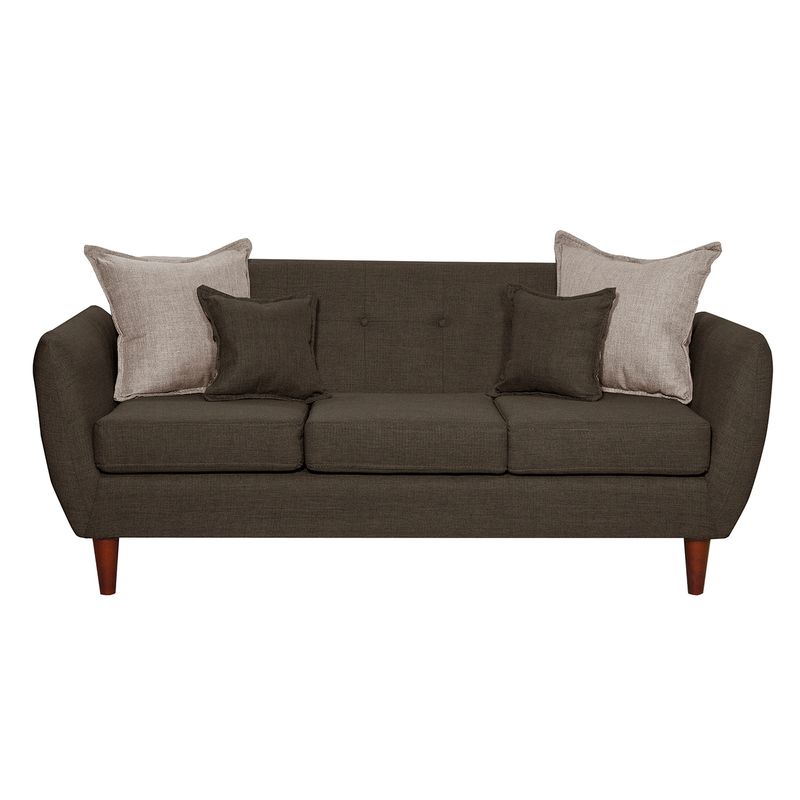 GENERICO - Sofa 3 Cuerpos Huevito Cafe