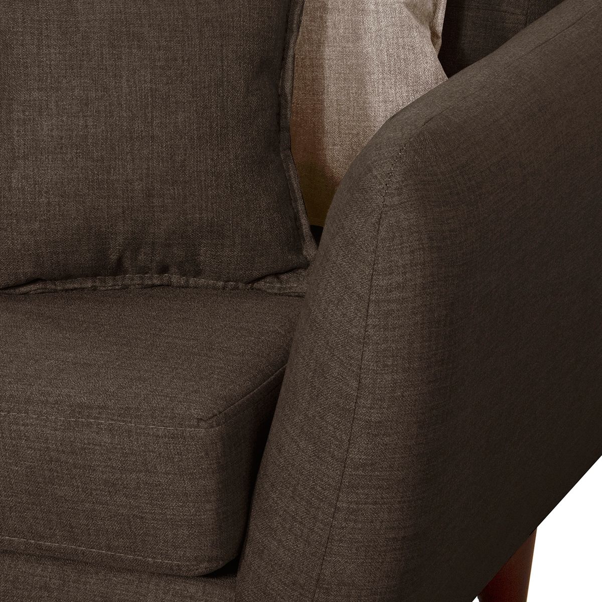 BLACK FACTORY - Sofa 3 Cuerpos Huevito Cafe.